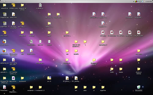 Markku's desktop, before.