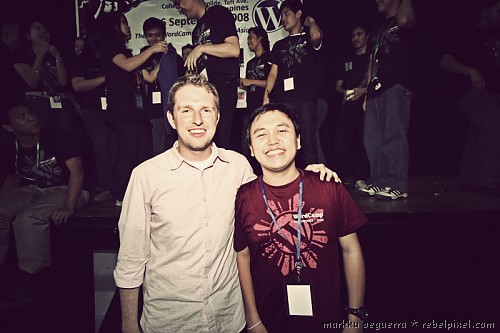 Markku with Matt Mullenweg of WordPress/Automattic.