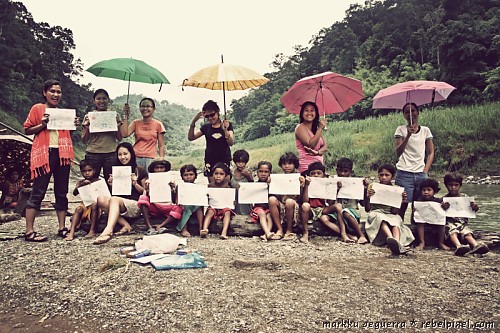 Alternative classroom in the mountains.