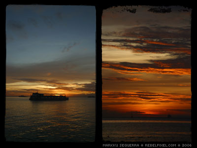 Sunset at Manila Bay.